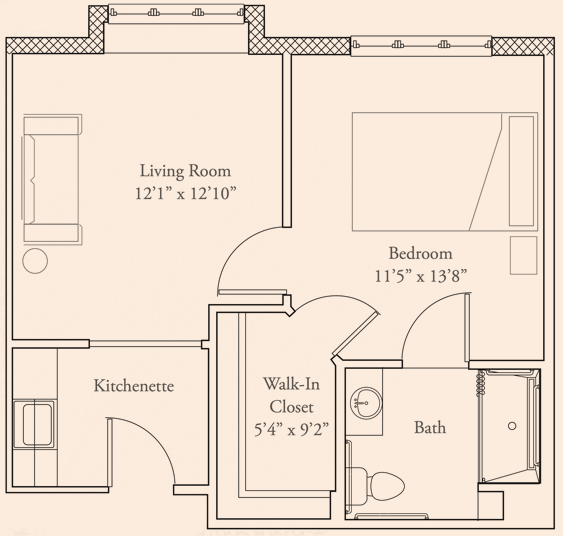 View floor plans for Assisted Living at The Inn and Assisted Living Memory Care at The Cottage at Cypress Cove.