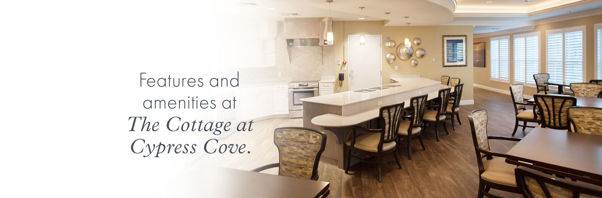 Features and amenities at The Cottage at Cypress Cove.