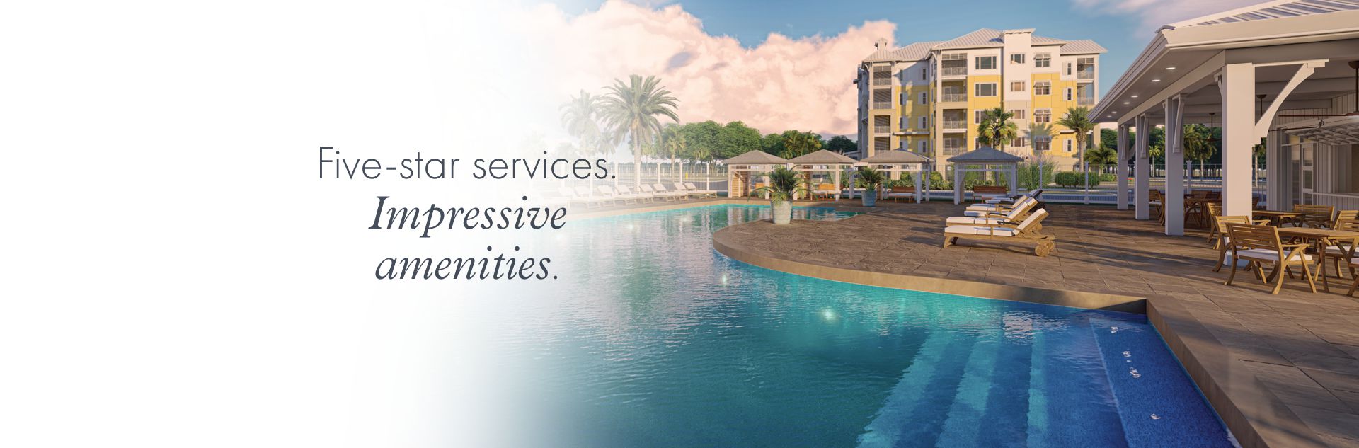 Five-star services. Impressive amenities.