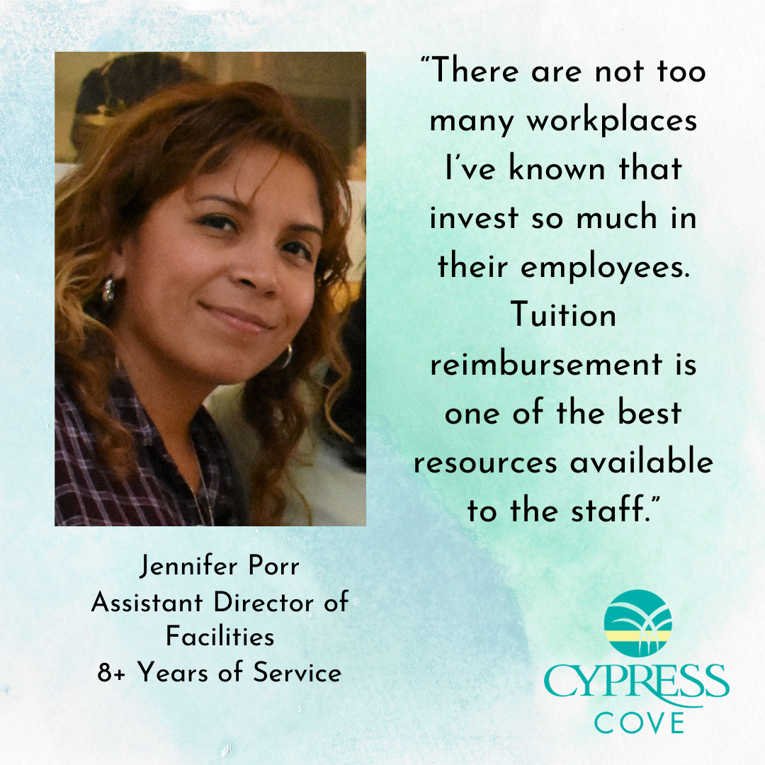 Cypress Cove Assistant Director of Facilities Jennifer Porr