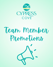 Cypress Cove Team member Promotions graphic