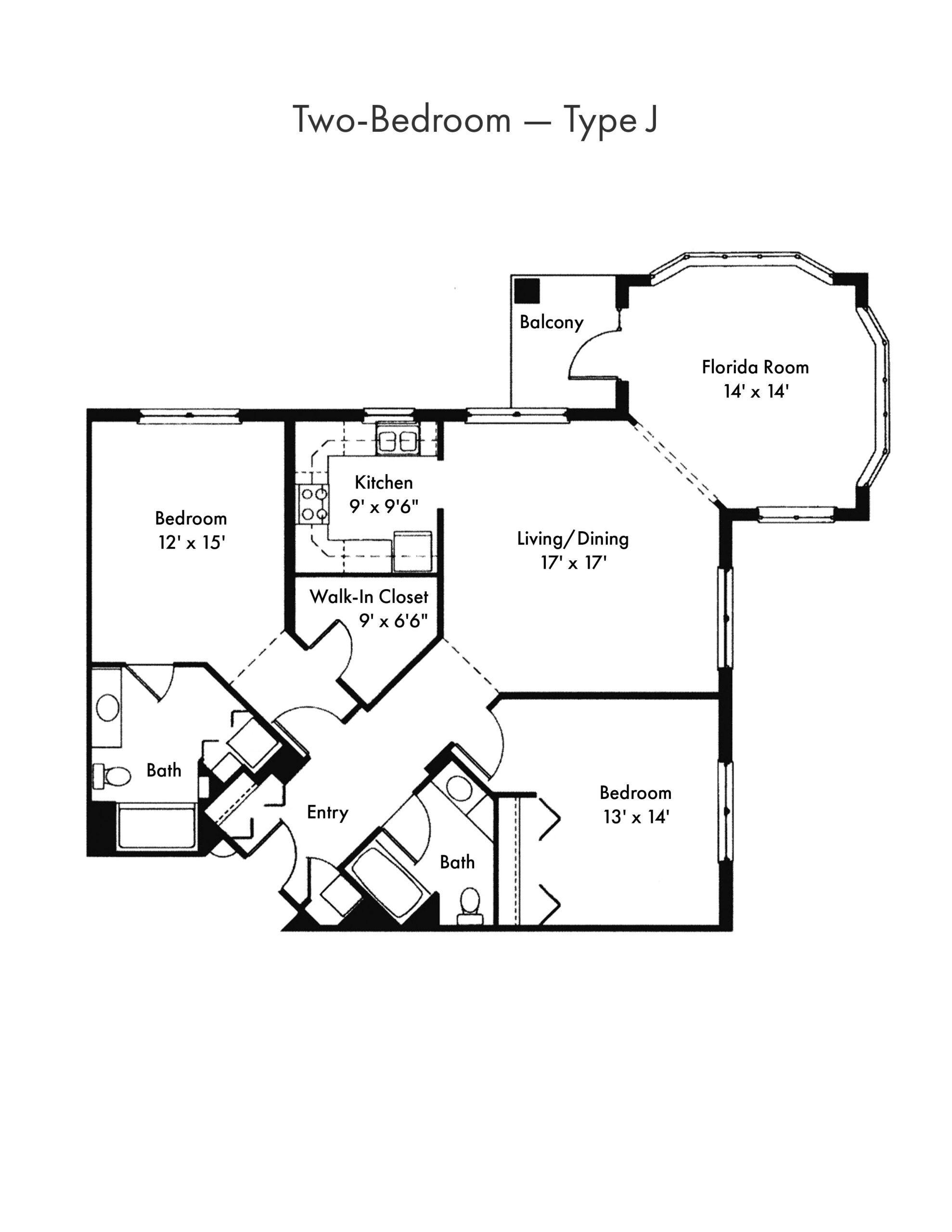 Cypress Cove - 2 Bedroom Model - 2D