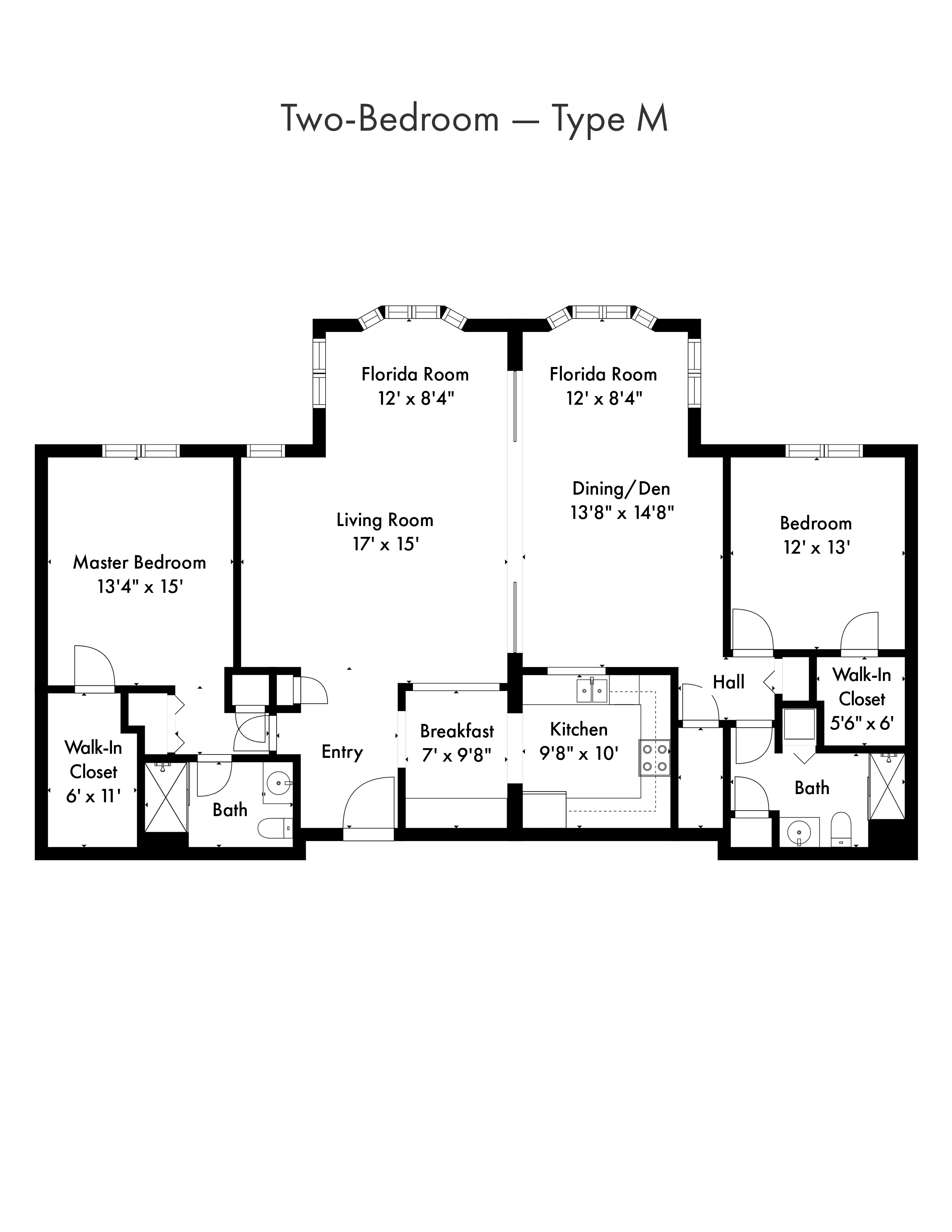 Cypress Cove - 2 Bedroom Model - 2D