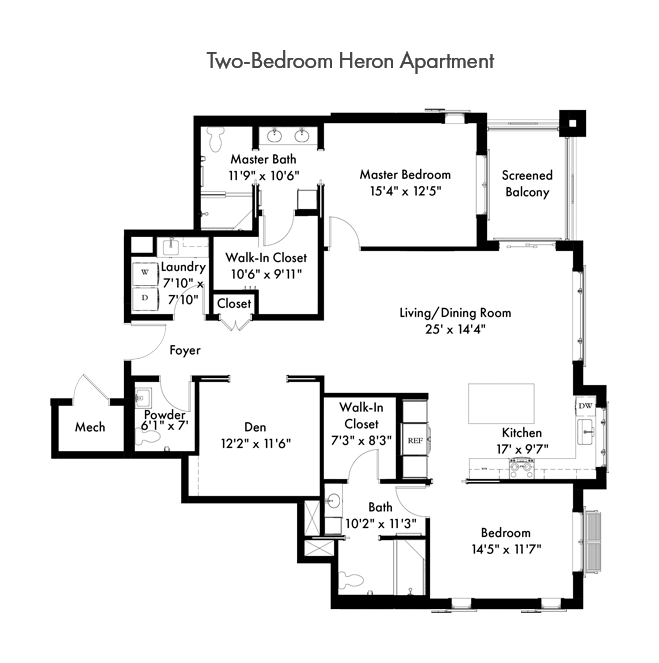 Cypress Cove - 2 Bedroom Model - 2D