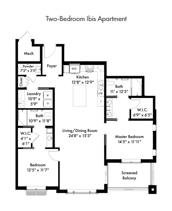 Cypress Cove - 2 Bedroom Model - 2D