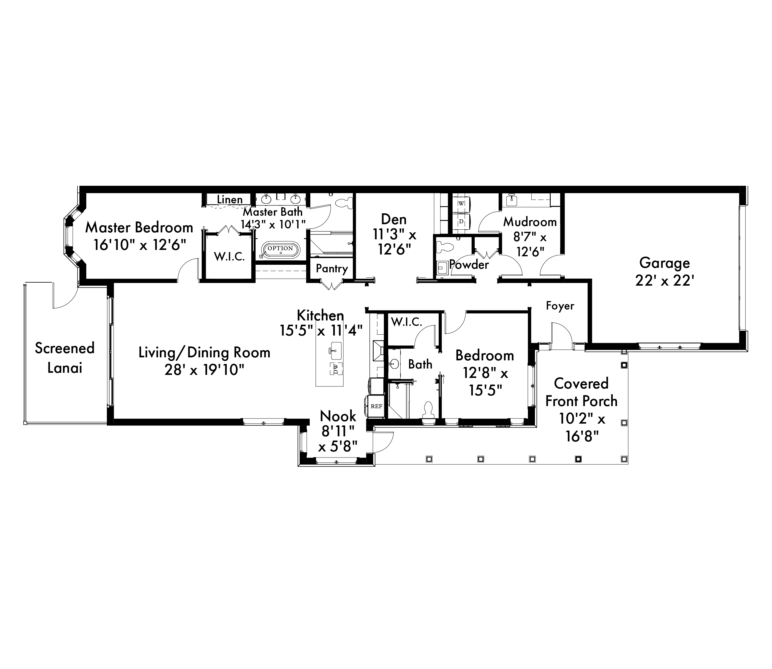 Cypress Cove - 2 Bedroom Model - 2D