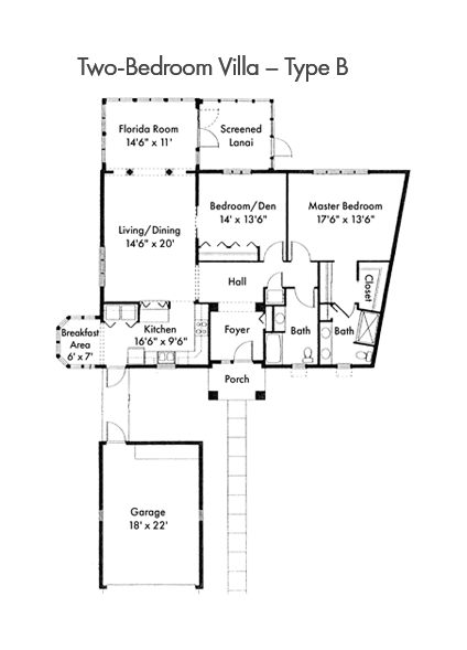 Cypress Cove - 2 Bedroom Model - 2D