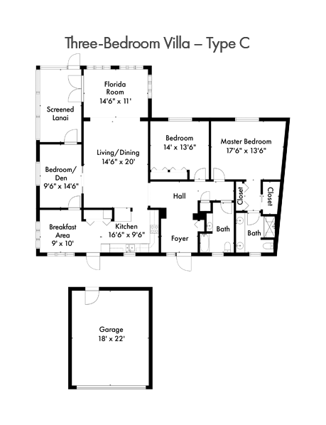 Cypress Cove - 2 Bedroom Model - 2D